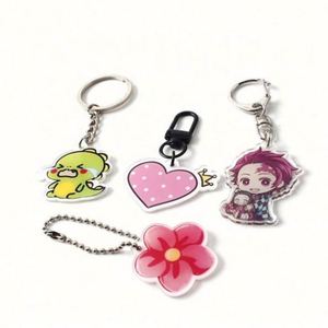 Wholesale Cute Kawaii Anime <b>Cartoon</b> Characters Keychain Custom Clear Transparent Epoxy Glitter Acrylic Keychains - Product Image 2