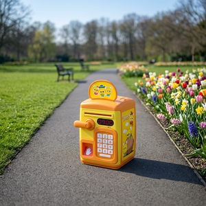 Tirelire électronique en plastique de style distributeur automatique avec mot de passe et paiement par empreinte digitale, batterie rechargeable - Jouet éducatif pour enfants - Product Image 2