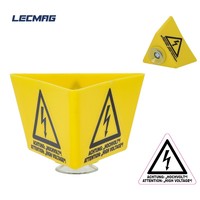 Support avec symbole éclair et aimant intégré, avertissement de haute tension