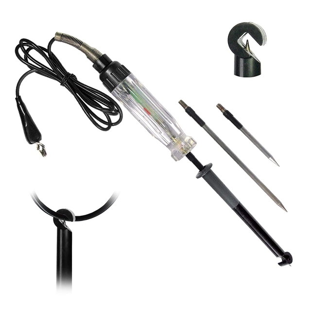 Automotive Audible Circuit Tester 6-12V DC System Probe Auto Repair Tools Heavy Duty 59In-Long Cord Sharp Stainless Probe Tester