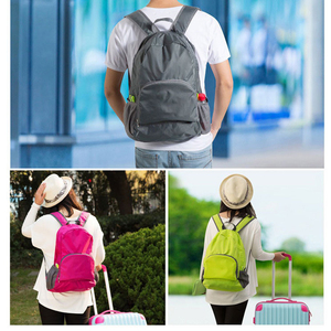 Không Thấm Nước Dành cho người lớn trẻ em sinh viên <span class=keywords><strong>Polyester</strong></span> Ba lô biểu tượng tùy chỉnh du lịch ngoài trời leo núi thể thao có thể gập lại du lịch Ba lô nylon - Product Image 6