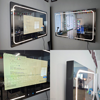 Android 32 pouces Smart Mirror Modern Wall-Mounted Magic Bathroom TV for Gym Hotel Bath Salon Villa with Hidden Camera Feature