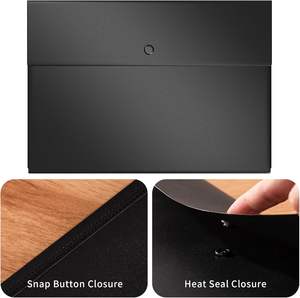 Pochette en plastique <span class=keywords><strong>avec</strong></span> fermeture à pression, classeur pour organiser les documents, format <span class=keywords><strong>A4</strong></span>, pour l'école et le bureau - Product Image 2