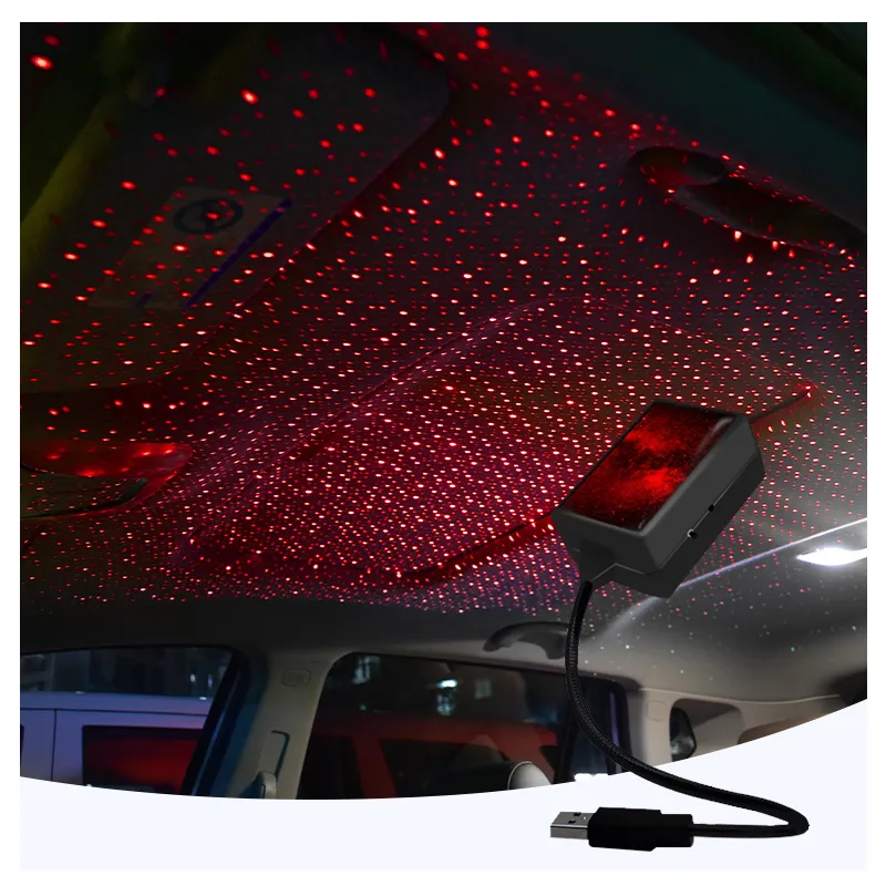 Luce interna principale interna dell'automobile di controllo del ritmo di musica della luce ambientale della decorazione della stella del tetto dell'automobile di USB per l'automobile