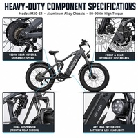 Vélo de montagne électrique 1000W 48V Batterie Engwe M20-S1 Livraison rapide Vélo de montagne électrique à pneus larges de 20 pouces Vélo électrique VTT