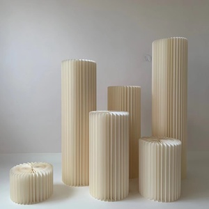 Mensola a cilindro pieghevole su misura supporto in carta con <span class=keywords><strong>montante</strong></span> superiore a cilindro in acrilico - Product Image 2