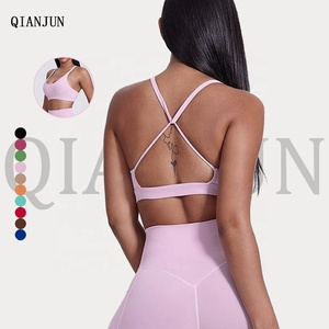 Femmes Sexy Halter U-Neck Sport Soutien-Gorge Cross Back Workout Gym Fitness Top Plus La Taille Yoga Vêtements De Sport En Gros pour Adultes - Product Image 2