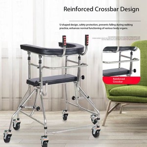 Alat Bantu Jalan 6 Roda Adjustable Stainless Steel untuk Anak dan Dewasa, Walker untuk Hemiplegia - Product Image 6