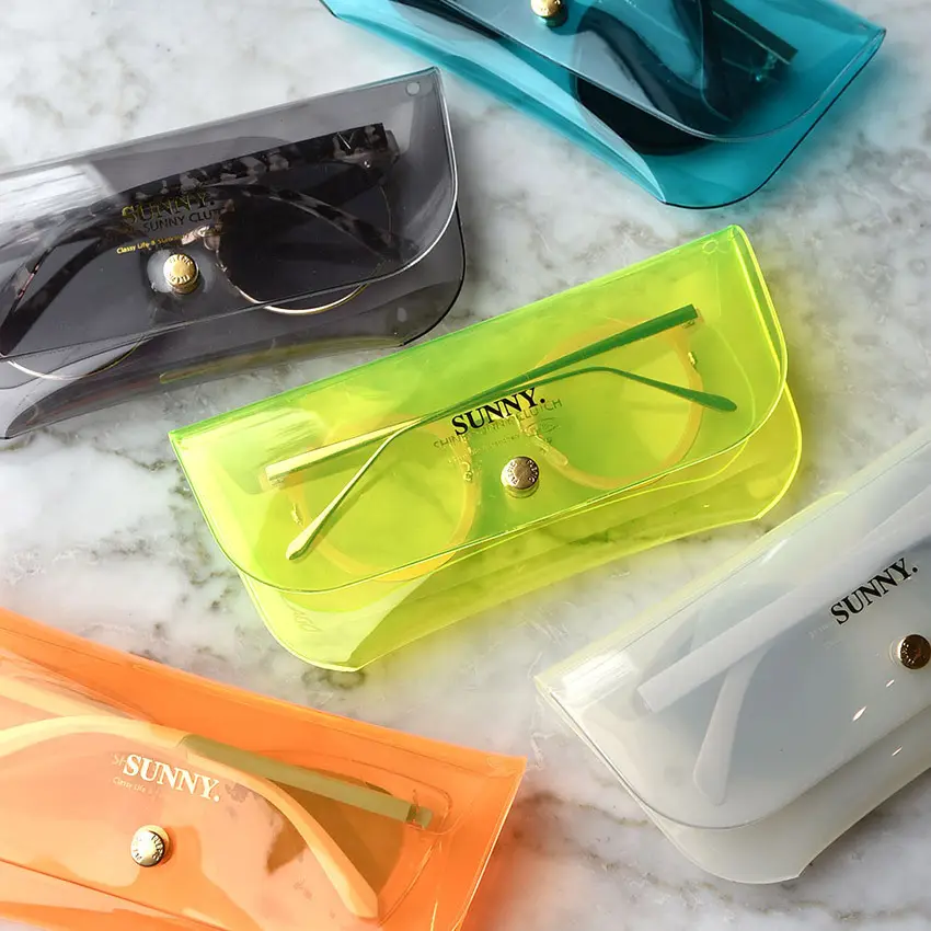 Transparente Brillen etui Abdeckung Klare PVC Sonnenbrillen Beutel Tasche Brillen Aufbewahrung sbox