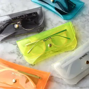 투명 안경 케이스 커버 투명 PVC 선글라스 파우치 가방 안경 보관 상자