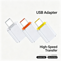 Adaptateur JILIAN Type-C vers USB 3.0, transfert de données haute vitesse, chargeur d'ordinateur portable, sortie CC, alliage d'aluminium