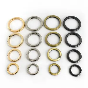 MeeTee BF172 16-38mm Flat Wire Open Ring Luggage Accessories Clasp Snap Keyring Hardware Handbag Strap Spring O Ring Buckles