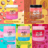 Gommage corporel sucré en couches à la guimauve, marque privée, 250 ml, exfoliant doux pour la peau, blanchissant et hydratant