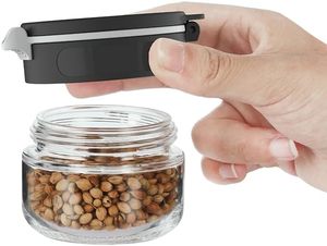 <span class=keywords><strong>Set</strong></span> di 12 Barattoli in Vetro per Spezie a 2 Livelli con Supporto Girevole a 360° in Acciaio Inox, Contenitori per Condimenti con Coperchio in Plastica, Organizzazione per Armadietto da Cucina - Product Image 5