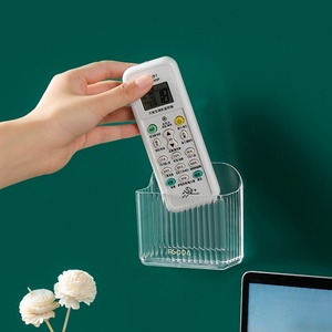 Plastic Wall Mount Multipurpose Phone Holder Universal <b>Storage</b> <b>Box</b> Remote Control Stand Charging Rack with Hook - Product Image 6
