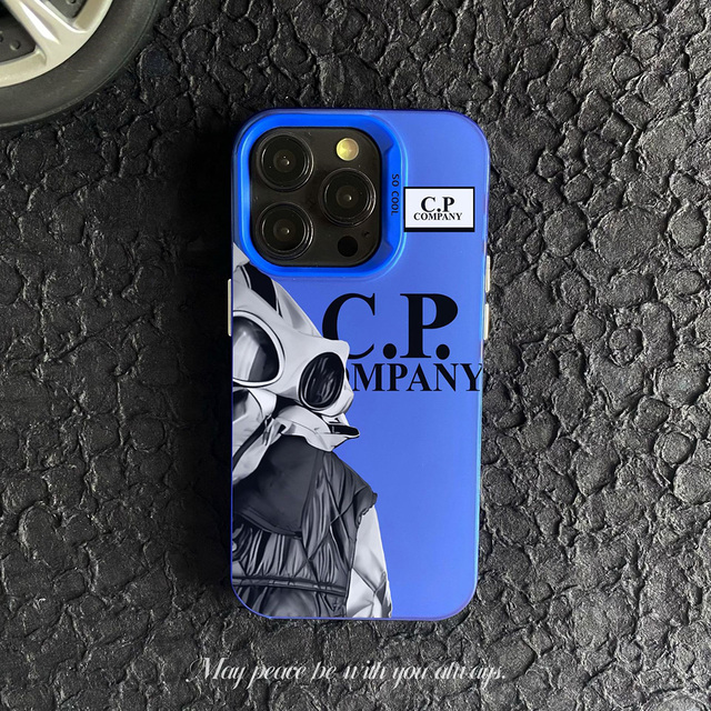 Luxury Designer Stylish PC+TPU Phone Case for iPhone 7 8 Xr Xs 11 12 13 14 Mini 15 16 17 Pro Max Coque Cp Company Shell Cover