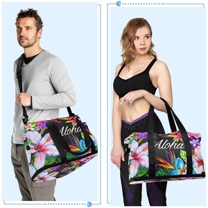 Sac de voyage Aloha personnalisé avec imprimé Puakenikeni, extensible, pliable, séparation sèche et humide, sacs de sport imperméables - Product Image 5
