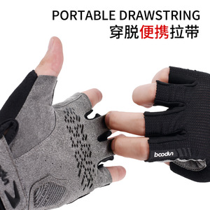 Bicycle Gloves For Men Black Mesh Breathable Summer Riding Gloves - Product Image 3
