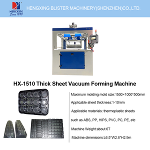 Macchina Semi-Automatica per Formatura di Fogli Spessi in Plastica con Pompa per Imballaggio Blister Modello Hengxing HX-1510 Spessore 2-10mm - Product Image 3