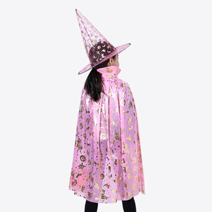 2 set di Costume Cosplay di Halloween per bambini <span class=keywords><strong>mantello</strong></span> da <span class=keywords><strong>strega</strong></span> con cappello per bambini, mago, Costume da morte, accessori per feste - Product Image 5
