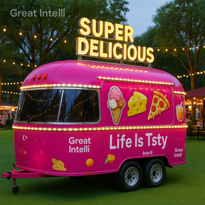 Great Intelli prefab kitchen Coffee Truck <b>Bbq</b> Pizza truck Fast Mobile Food <b>Trailer</b> Cart With Full Kitchen Equipment - Product Image 5