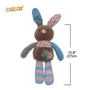 Famipet üretici renkli yama hayvan koleksiyonu dolması yumuşak gıcırtılı köpek oyuncak peluş oyuncak hayvan - Product Image 2