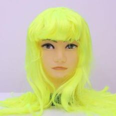Perruque jaune cheveux longs pour costumes cosplay - Product Image 1