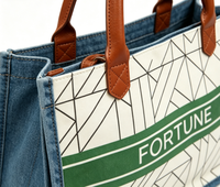 Sac fourre-tout rétro en lin personnalisé avec motif lettres imprimées, poignées en corde, bandoulière, taille moyenne, pour la plage, le supermarché, usage quotidien