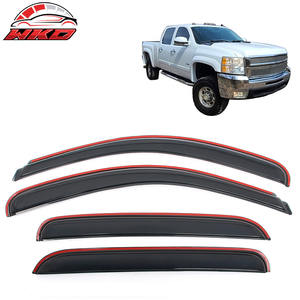 Pare-soleil de fenêtre pour Silverado Sierra 1500 2500 HD Crew Cab 14-19, protection latérale de la vitre de la porte de voiture intégrée au cadre - Product Image 1