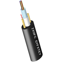 Cable de Fibra Óptica Plano GYFXTBY Monomodo de 12 Hilos para Exteriores, No Metálico, FRP, 2km de Longitud, Cubierta LSZH, Bobina de Madera, Telecomunicaciones