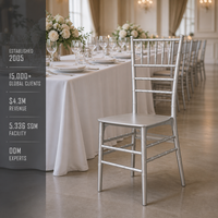 Chaise Chiavari en PP de haute qualité, durable, empilable, 11 chaises, design détachable pour location de mariage, fête, repas en plein air