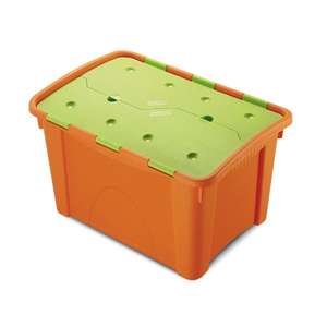 TERRY - 1001507 Boîte en résine multifonctionnelle avec couvercle 40 l. 37,2x53,9x33,3-Orange/vert-EAN 8005646915079 PLASTIC CHEST - Product Image 1