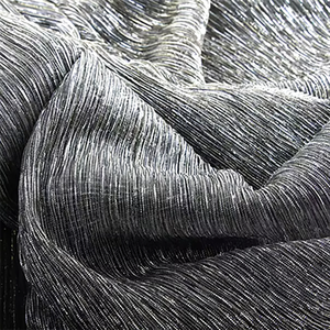 Tissu en maille métallique extensible tricoté effet clair de lune avec fonction mémoire, composition polyester et métal pour vêtements - Product Image 6