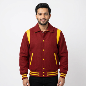 Fabricant sur mesure de vestes varsity de haute qualité, vintage, pour l'hiver et l'automne, vestes de baseball pour hommes, OEM ODM, vestes varsity pour hommes - Product Image 1