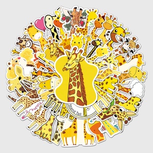 Vi-50 Uds zhaobao troquelado lindo Paquete de pegatinas de <span class=keywords><strong>jirafa</strong></span> para niños portátil teléfono equipaje <span class=keywords><strong>vinilo</strong></span> L pegatinas decorativas impermeables - Product Image 2