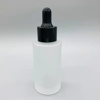 Botol kaca farmasi kemasan botol tetes Serum emas 5ml 10ml 15ml 30ml botol kaca hitam Matt dengan tetes emas