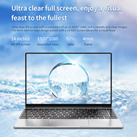 Merek baru grosir harga murah 14 inci Win10 Intel Celeron J3455 4500mah 12 + 256GB laptop untuk anak-anak belajar