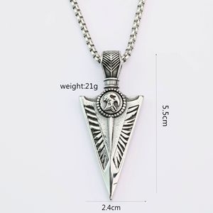Yunnique-collar con colgante de flecha de acero inoxidable para hombre, amuleto vikingo de estilo nórdico, diseño geométrico, joyería de regalo - Product Image 5