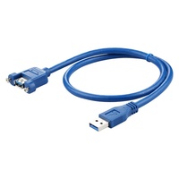 Cable de Extensión USB 3.0 Personalizado de 3 pies (1 m), Macho a Hembra, con Blindaje Trenzado y Revestimiento de PVC para Impresoras y Computadoras