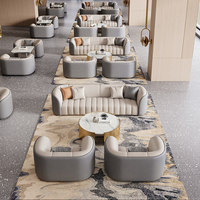 Ensemble de canapés et fauteuils mobiles de style européen pour club VIP, avec housse Napapijri, pour hall d'hôtel, zone de réception, bureau de vente, salle de négociation