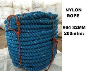 Corde torsadée en nylon de 1 à 60 mm - Fibres naturelles résistantes à l'humidité et aux intempéries pour usage marin, décoratif, intérieur et extérieur - Product Image 1