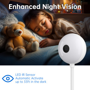 Wesecuu 2K vidéo sucette forme WiFi bébé moniteur Pet <span class=keywords><strong>Cam</strong></span> fenêtre <span class=keywords><strong>Cam</strong></span> 1080p Audio Wifi AI <span class=keywords><strong>cam</strong></span>éra intelligente - Product Image 4