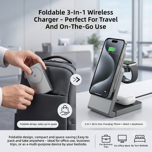 Nouvelle Arrivée <span class=keywords><strong>Prise</strong></span> Pop-Up Magnétique 3-en-1 <span class=keywords><strong>Chargeur</strong></span> Sans Fil Station de Charge Rapide 25W pour <span class=keywords><strong>iPhone</strong></span> 17 <span class=keywords><strong>Pro</strong></span> <span class=keywords><strong>Max</strong></span> pour Samsung S26 Ultra - Product Image 5
