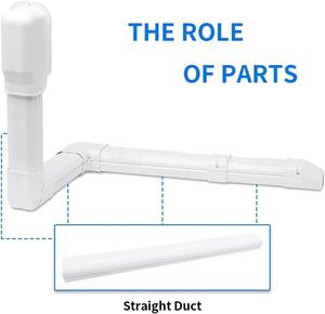 CVC ligne <span class=keywords><strong>cacher</strong></span> ac tuyau conduit couvercle en plastique mini Split Line Set couverture climatiseur PVC conduit droit tuyau couvrant les conduits - Product Image 3