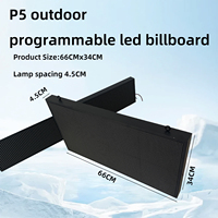 Venta caliente 64*32cm P2.5P4P5 Pantalla de señal de publicidad LED programable a todo Color Tablero de mensajes de desplazamiento LED al aire libre
