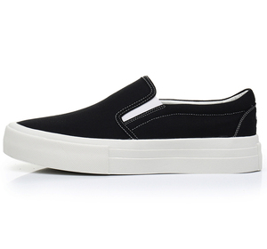 Sneakers in Tela Bianche e Nere Stile Slip-on TY, <span class=keywords><strong>Scarpe</strong></span> da Passeggio per Uomo e Donna - Product Image 1