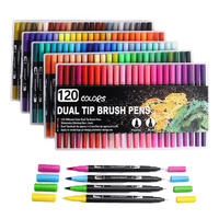 Yihuale — stylo marqueur à double pointe, 120 couleurs, pour croquis, lettrage, aquarelle, stylo de dessin avec fininer