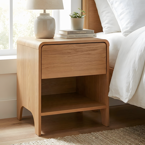 Mesita <span class=keywords><strong>de</strong></span> <span class=keywords><strong>Noche</strong></span> Moderna que Ahorra Espacio, Mueble <span class=keywords><strong>de</strong></span> Madera para Dormitorio u <span class=keywords><strong>Hotel</strong></span>, con 1 Cajón - Product Image 1