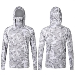 Camisa de Pesca con Capucha de Camuflaje para Hombre, Protección UPF 50 Anti-UV, Manga Larga, Ligera, de Poliéster, para Actividades al Aire Libre - Product Image 4