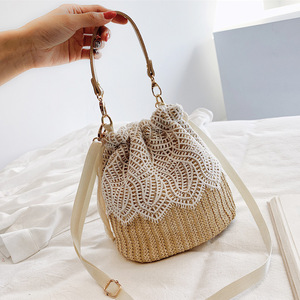 Bolsos cruzados de verano de fábrica con encaje floral tejido a mano, nuevos bolsos tejidos con cierre de cremallera y forro de poliéster - Product Image 2